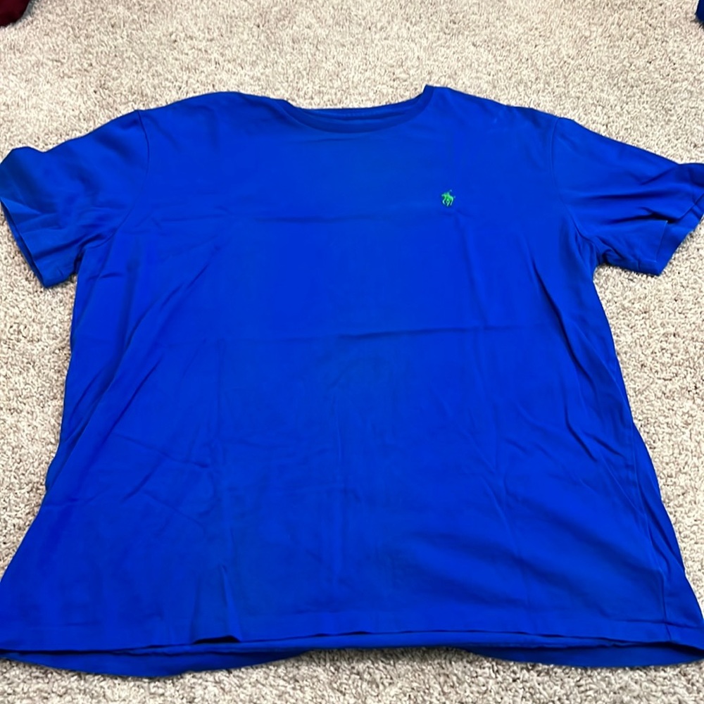 Polo RL Men’s blue Large Crew Neck t-shirt used good condition